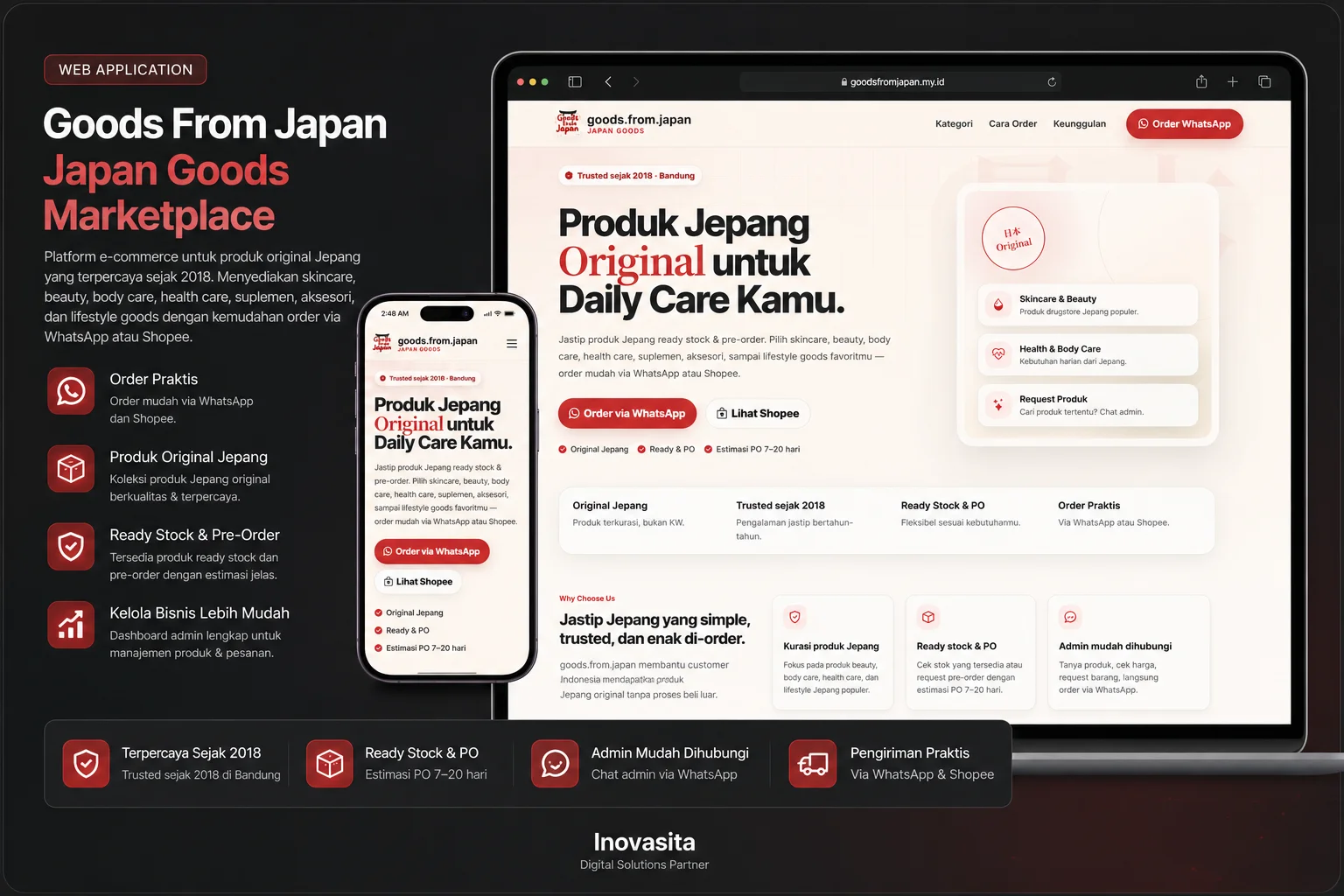 Tampilan proyek Goods From Japan